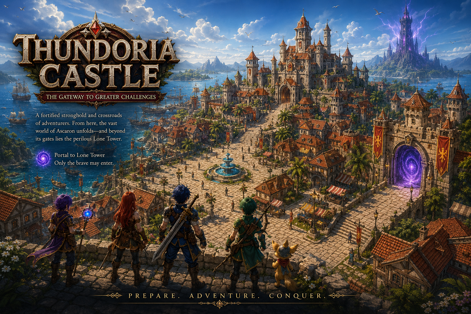 Thundoria Castle — Mid-level hub, Ascaron